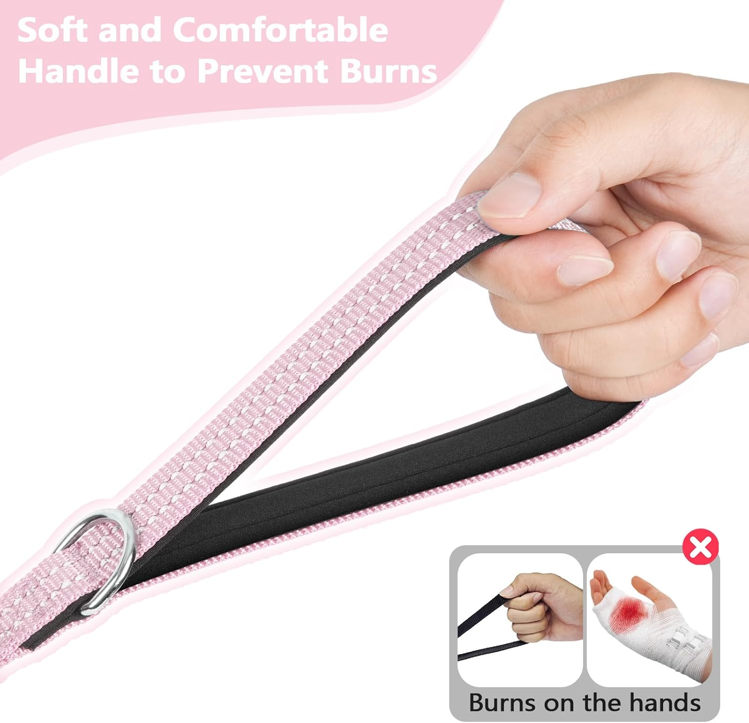 Xiaz 6 Feet Dog Training Leash, Nylon, Pink, Reflective, Padded Handle, 550 LBS Bearing, Lightweight Suitable for Small, Medium Dogs and Cats - Blue-1 image number 5