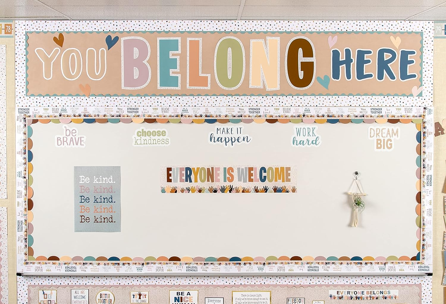 Teacher Created Resources Everyone Is Welcome Painted Dots Straight Rolled Border Trim (TCR8912) image number 3