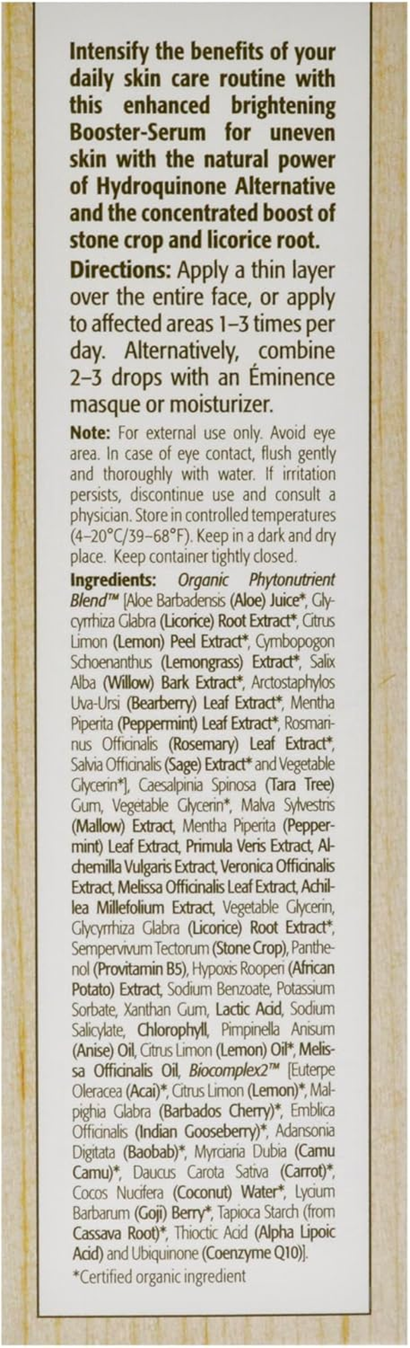 Eminence Bright Skin Licorice Root Booster Serum, 30 Ml