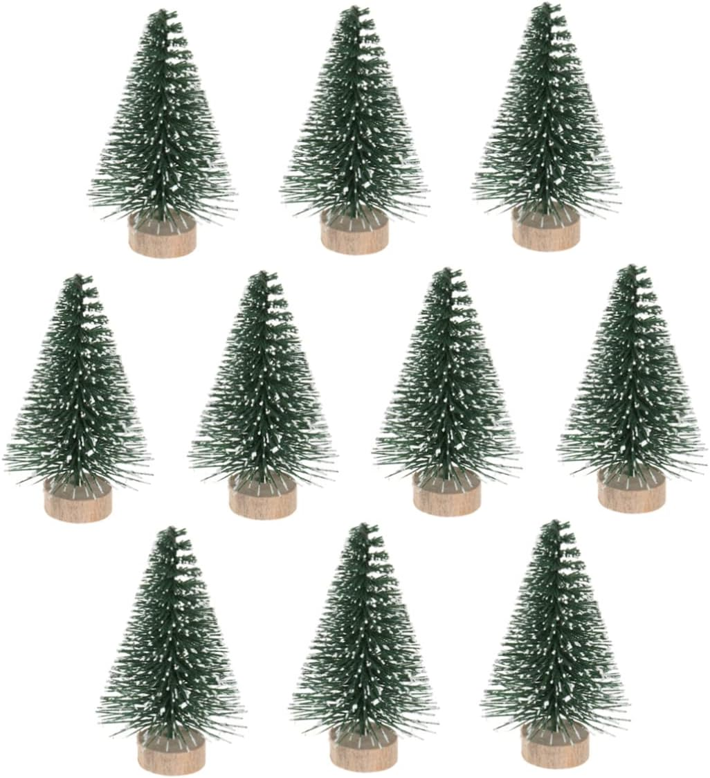 DIY Felt Christmas Tree Ornaments 10Pcs Mini Pine Decor for Xmas Party Supplies image number 2