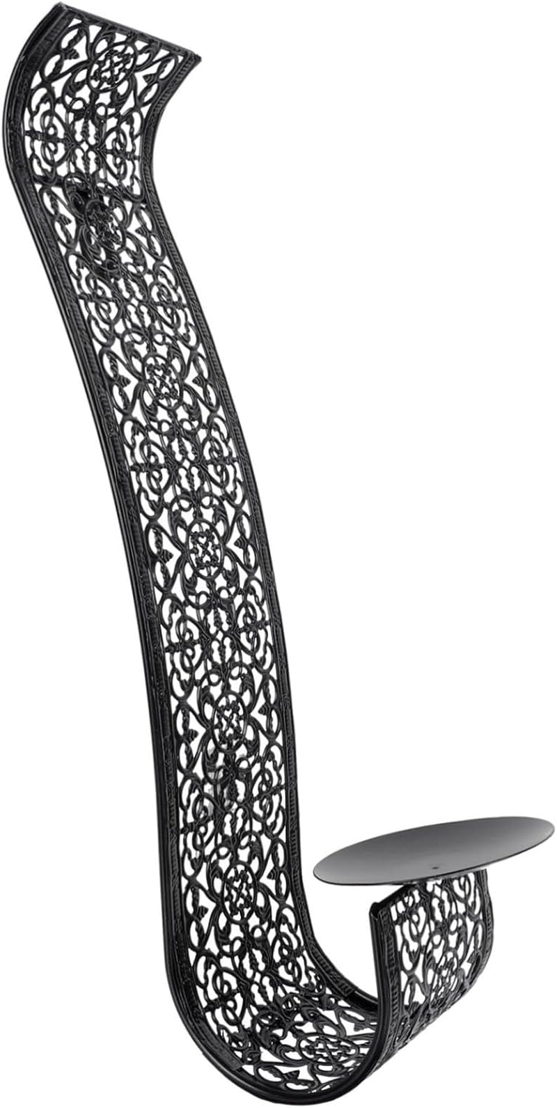 CORHAD Iron Wall Candle Holder European Style Retro Design Wall Hanging Candlestick for Home Decor Suitable for Living Made of Iron Material Provides Unique Decorative Touch as Candle image number 1