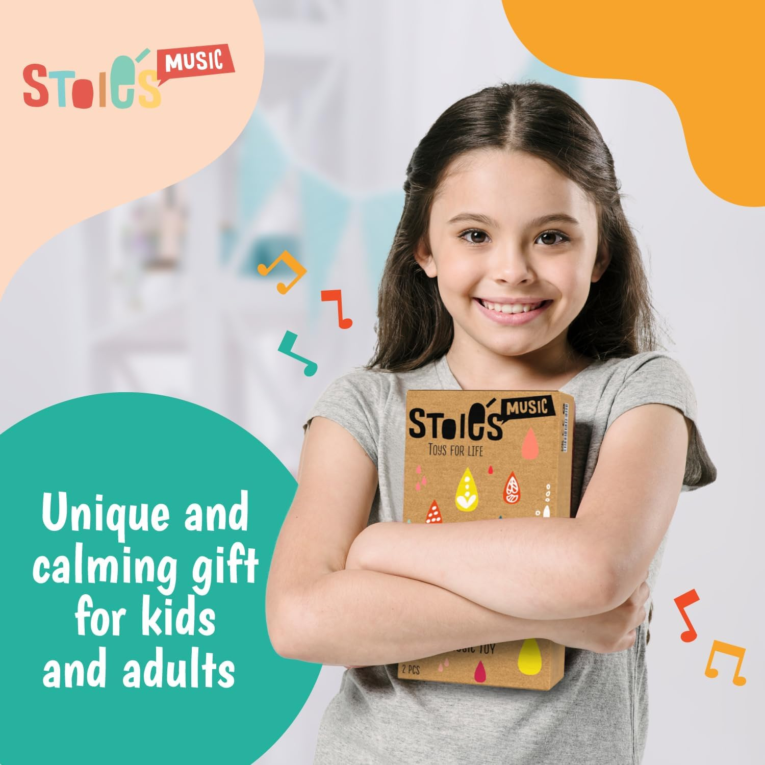 Stoie'S Wooden Rain Stick Instrument for Kids, Support Music Exploration, Coordination and Rhythm Baby Toy, Soothing Sound for Sensory Play, Durable Rainmaker of Kid-Friendly Size, 1 Pack image number 1