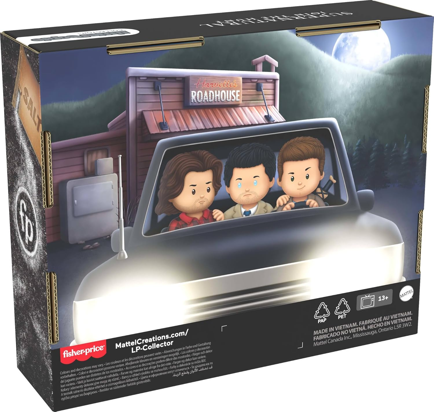 Fisher-Price Little People Collector Supernatural TV Show Special Edition Set, 3 Figures for Adults & Fans in Display Package image number 2
