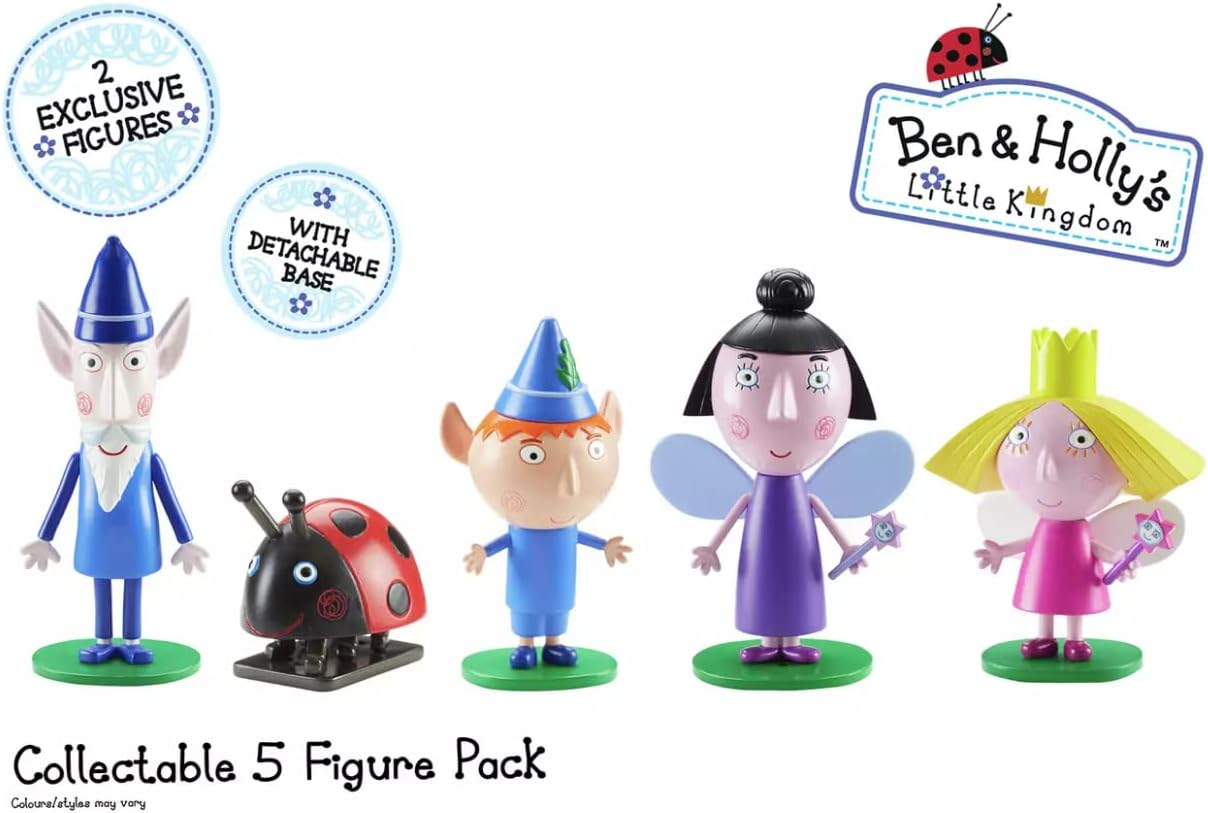 Ben & Holly Collectable 5 Figure Pack, Ben and Holly'S Little Kingdom, Wise Old Elf, Nanny Plum, Imaginative Play image number 1