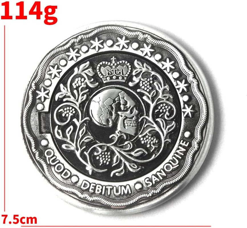 Blood Oath Marker Coin Novelty Metal Coins John Movie Props Cosplay Collecting Coin for Fans for Men Women Teen (Silver Coin) - Red Coin image number 7