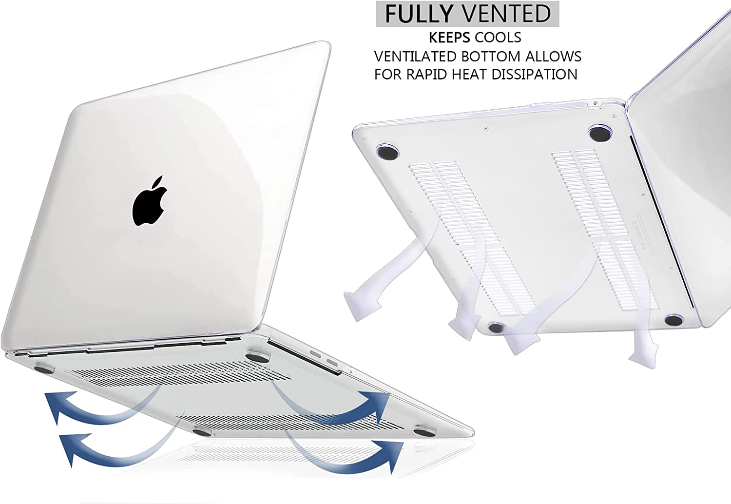 GVTECH for Macbook Air 13 Inch Crystal Clear Case 2022 2021-2018 A2337 M1 A2179 A1932, Plastic Hard Shell & Keyboard Cover & Screen Protector Compatible with Macbook Air 13 Inch Retina image number 2