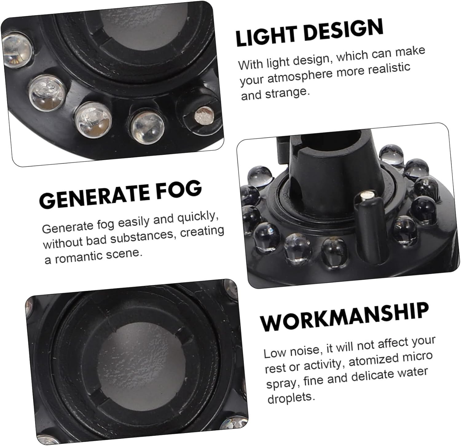 ULDIGI Mist Maker Fish Tank LED Mister Fogger Air Humidifier Lamp Fountains Fog Maker Humidifying and Cooling for Indoor Fountain Water Feature Office Plug and Play image number 5