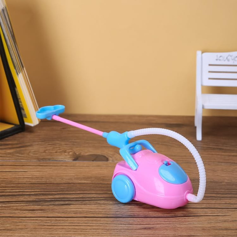 E-TING Cleaning Kit - 9PCS Dollhouse Miniature Playsets, Housework Supplies Tools Furniture Decoration Vacuum, Mop Dust Pan, Brush, Broom, Bucket Accessories for 7-11.5 Inch Dolls image number 3