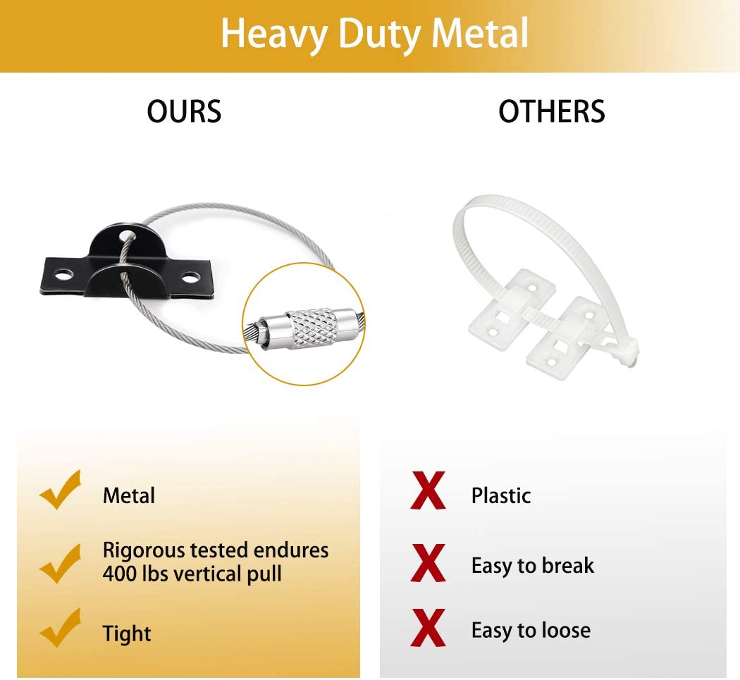 Furniture Anchors (6 Pack) Furniture Straps for Baby Proofing, Furniture Wall Anchors Metal Secure 400 Pound Falling Furniture Prevention Straps Child Pet Safety Straps Earthquake Resistant image number 4