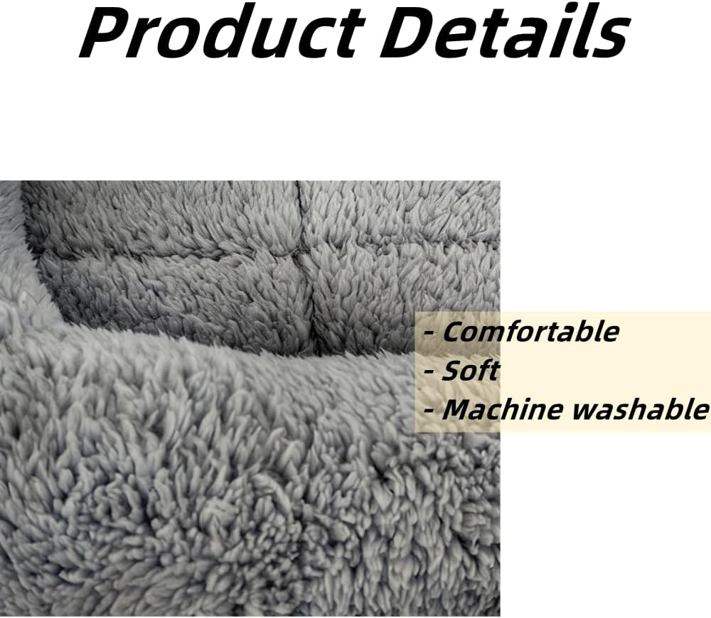 Azullanse 40 X 27 Cm Cat Bed, Dog Bed, Soft and Machine Washable, Non-Slip Base, Fits in Cages and Transport Boxes, for Small Dogs and Cats (Pink) image number 2