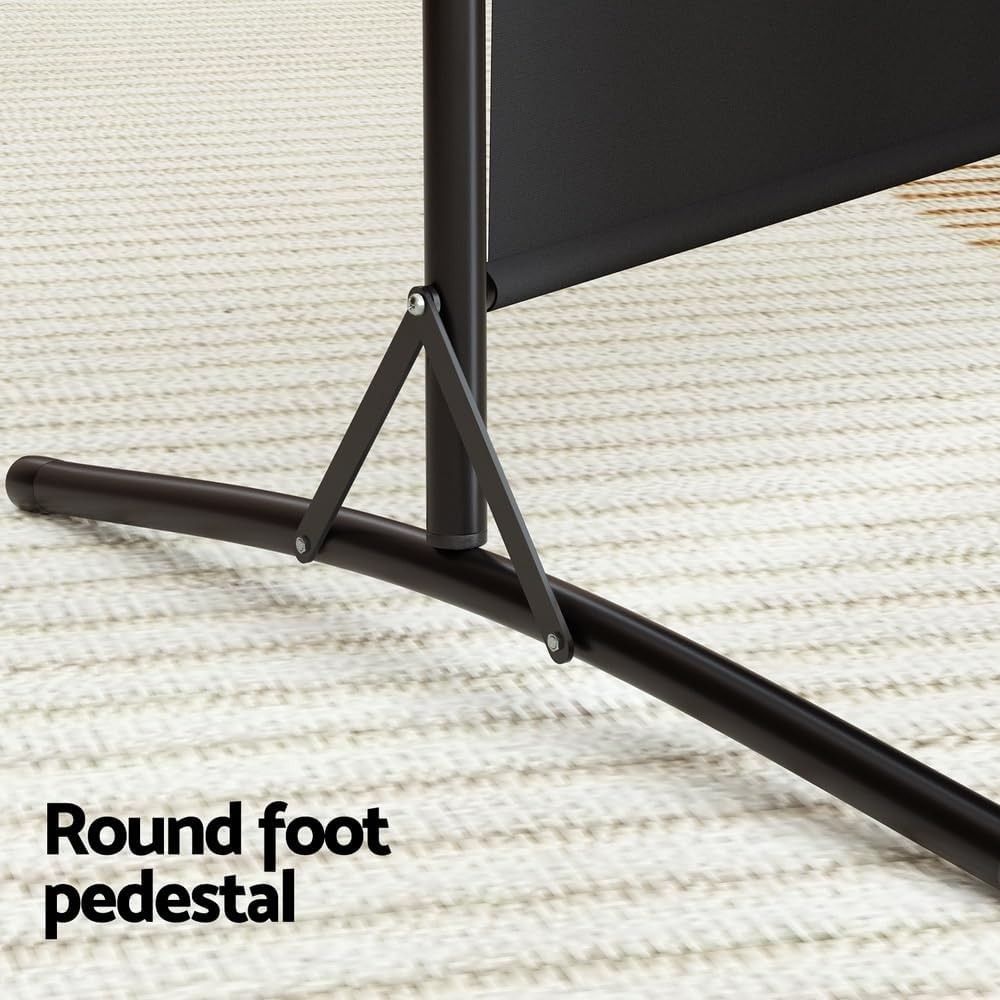 Artiss Room Divider, 4 Panels Fabric Folding Privacy Portable Screen Shelf Dividers Partition Wall Screens Home Pet Child Indoor Balcony Bedroom Furniture, Separator Water-Resistant Black image number 1