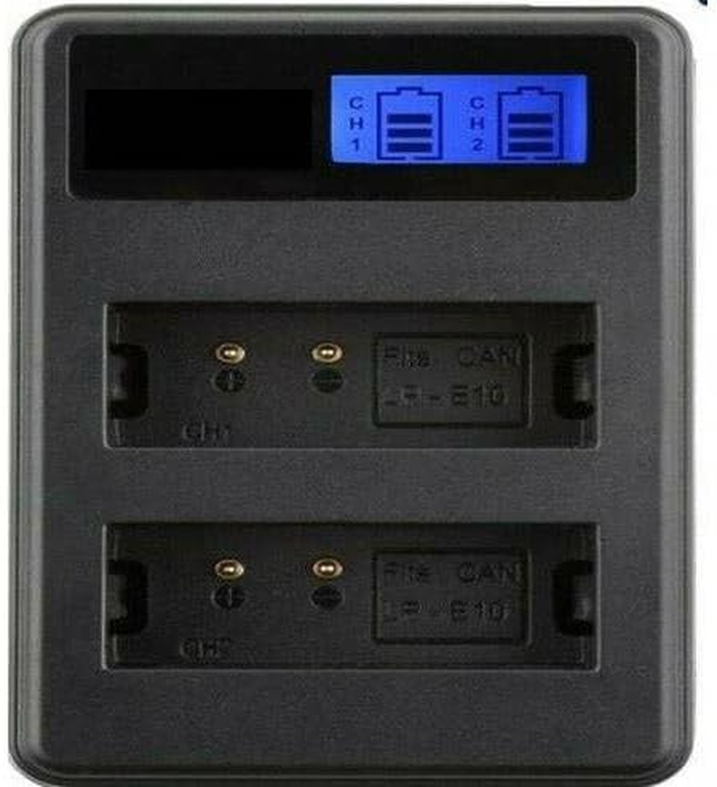 TAVICE LP-E10 LCD Charger for Canon EOS 1100D 1200D 1300D Kiss X50