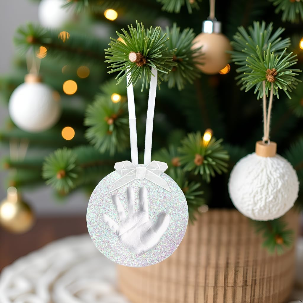 Pearhead Babyprints Handprint or Footprint Holiday Glitter Ornament image number 1