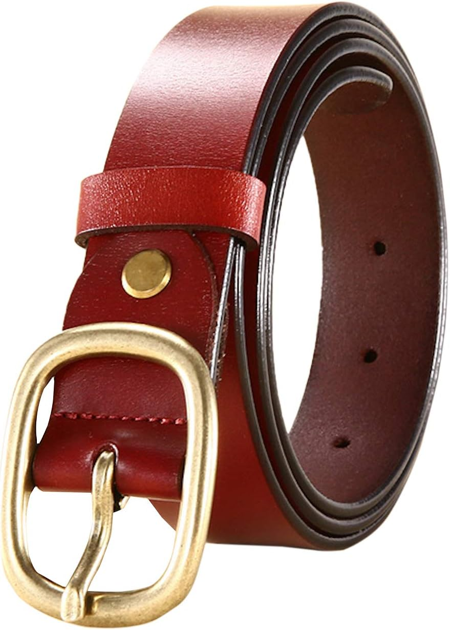 Elonglin Women'S Leather Belt - Genuine Leather Belt Vintage Casual Cowhide Belts for Jeans Shorts Pants image number 3