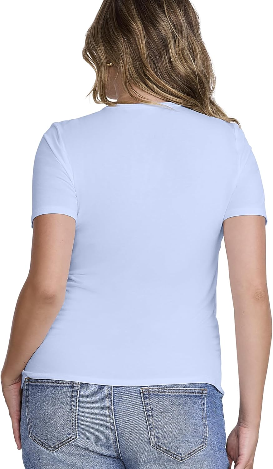 Motherhood Maternity Women'S Short Sleeve Crew Neck Nursing Tee Shirt for Breastfeeding with Easy Access image number 6