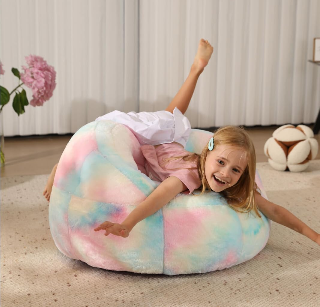 Ballarart CO Kids Bean Bag Chair (No Filling) - Beanbag Chair Cover, Bean Bag for Kids Sofa Chair for Lounging, Reading, Gaming image number 4