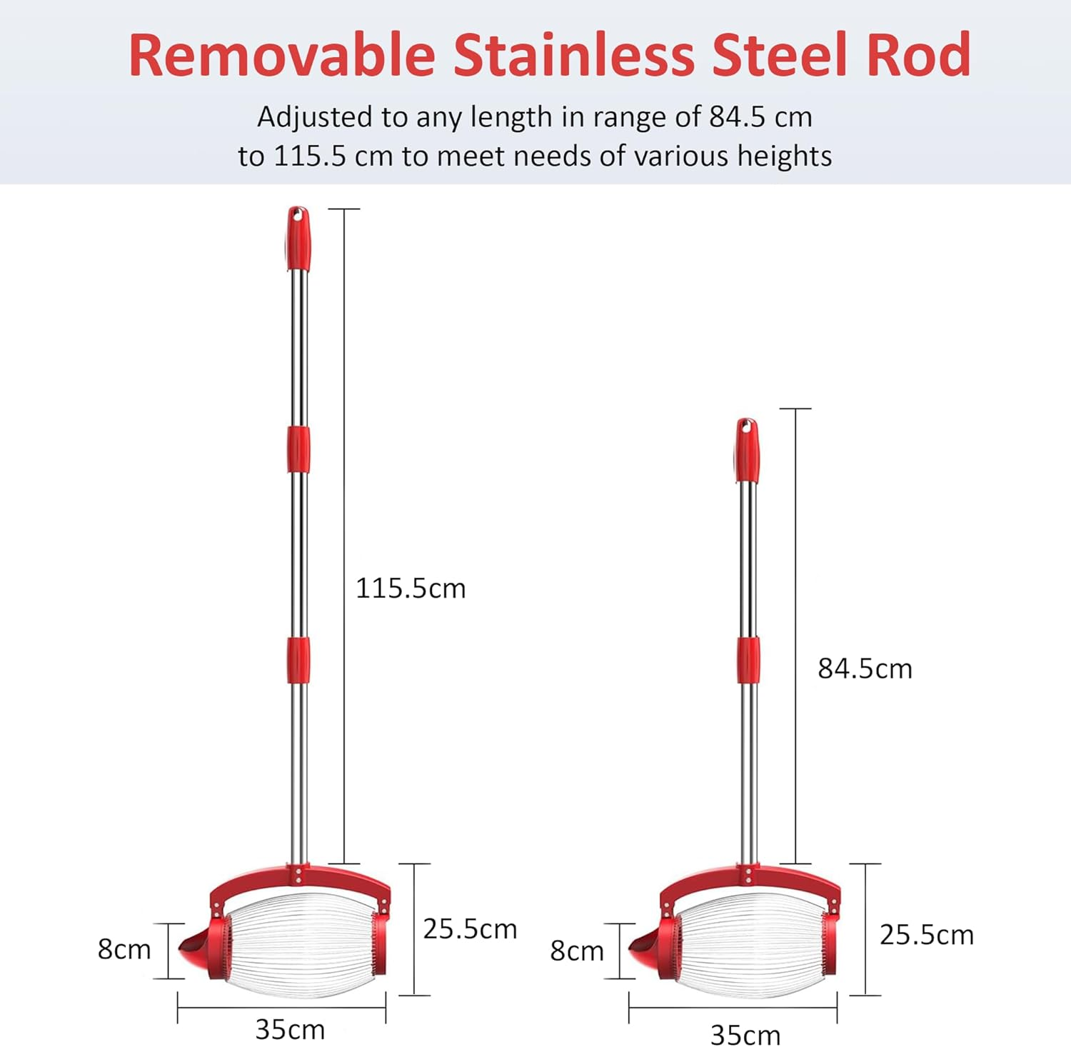 Gyugmhao Manual Rolling Nut Collector,Adjustable Nut Gatherer,Pinecone Picker Upper - Directly Dump Outlet,Apply to Pinecone,Hickory,Chestnuts,Golf,Crab Apple Objects Size 1Cm to 5Cm;1.5 Gallon image number 2