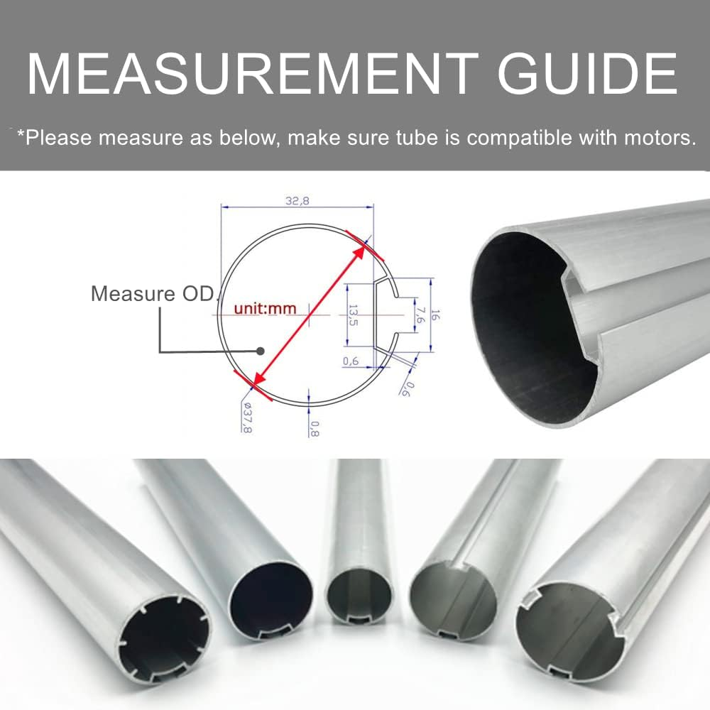 Blindsmart Rechargeable Tuya Zigbee Roller Blinds Motor for 38Mm Tube, Motorized Window Shades Automatic Blinds Curtain Opener APP Control, Zigbee Hub Required (Only Motor)