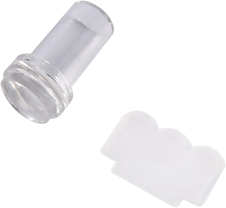 Haofy Nail Art Stamper Silicone Nail Polish Transfer Stamper & Scraper Set Manicure Tool Nail Art Jelly Stamper Plate Scraper Set image number 4