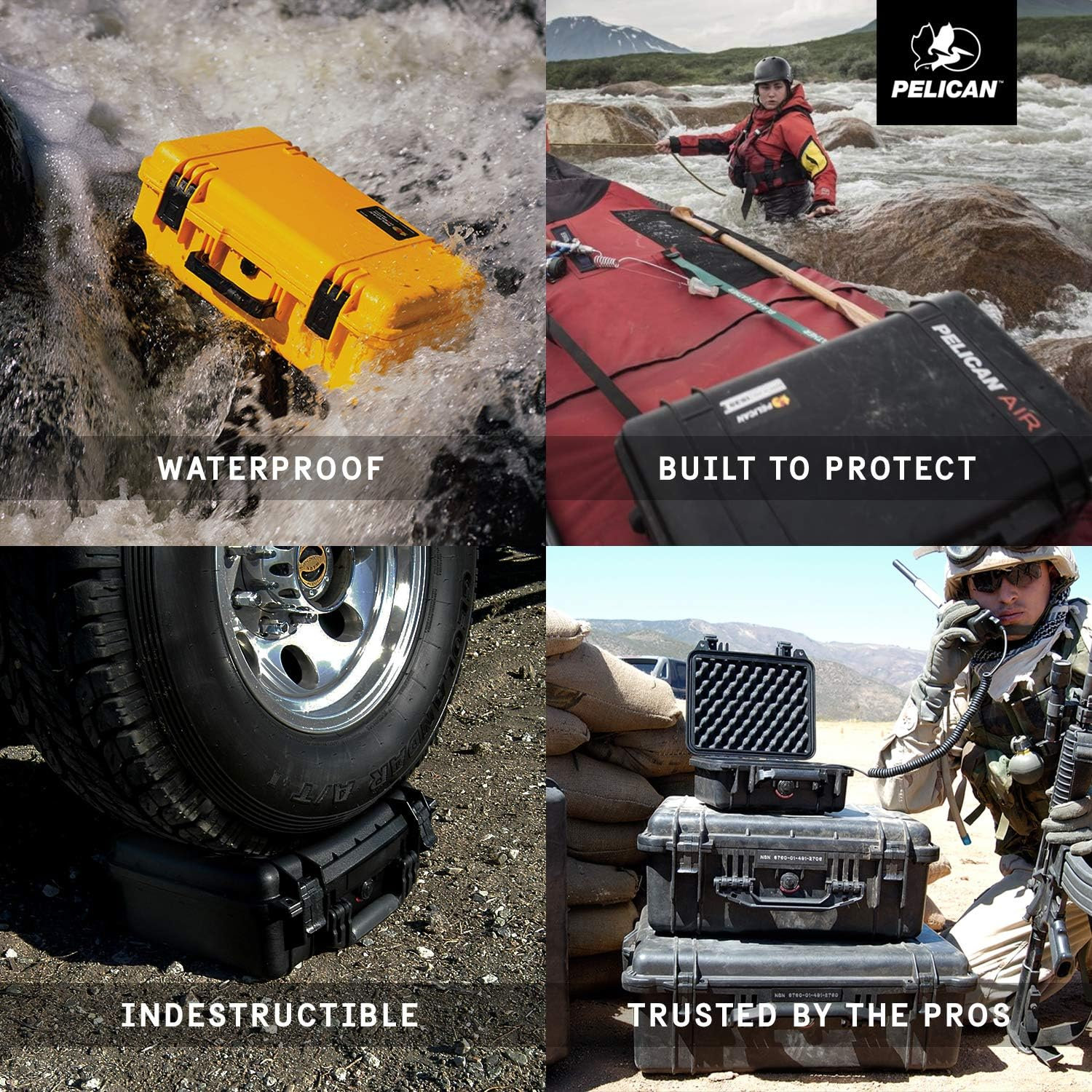 Pelican 1510 Case with Padded Dividers (Black)