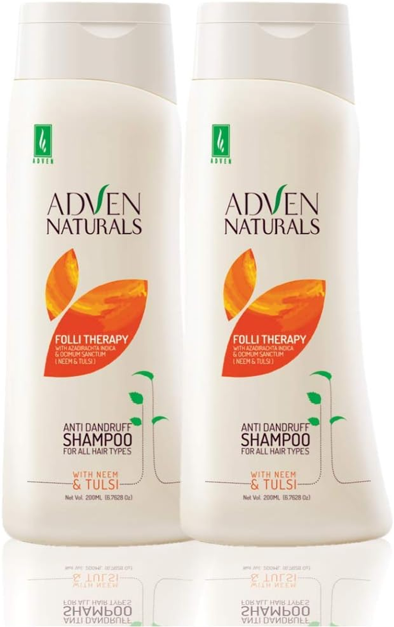 Adven Naturals Anti-Dandruff Shampoo with Neem & Tulsi - Pack of 2 (200ML Each) image number 1