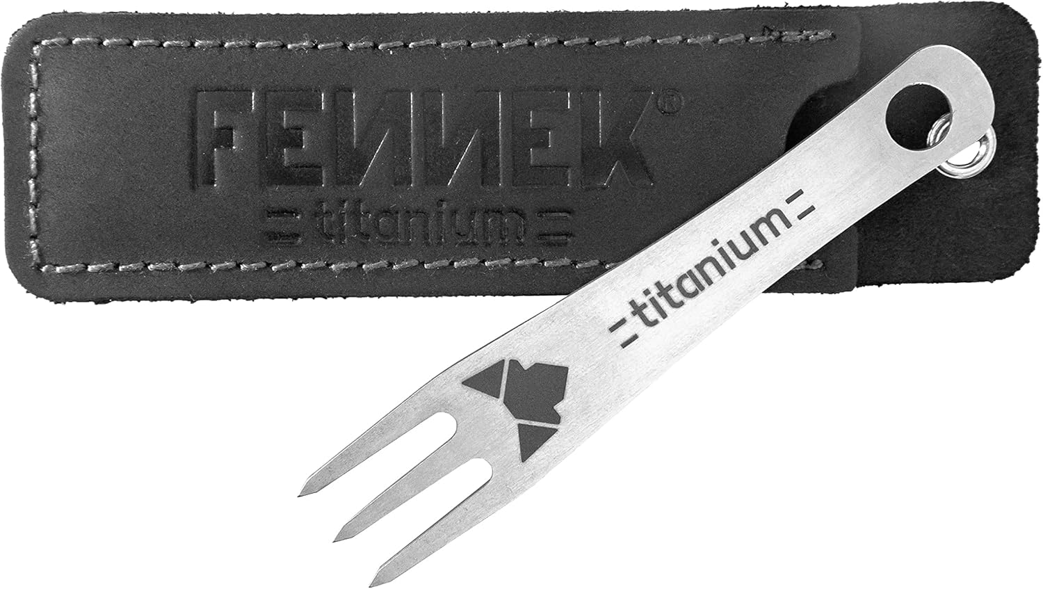 FENNEK Titan Pieker XL in High-Quality Leather Case, Made in Germany, Perfect for Camping, Holidays, Festivals, Bushcraft, Hiking, 1 Piece image number 3