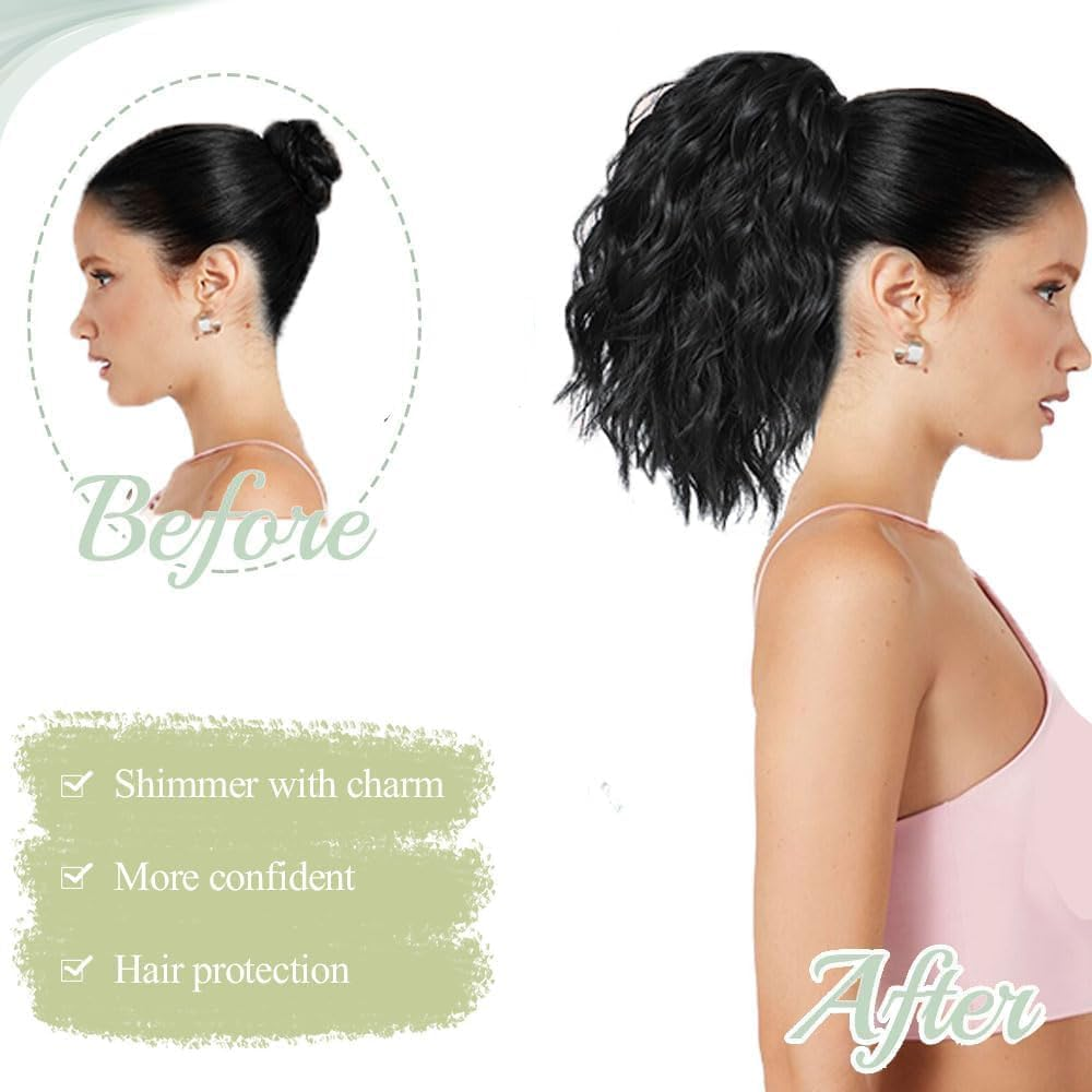 Fine plus 30.48 Cm Claw Clip Ponytail Extension - 1B image number 6