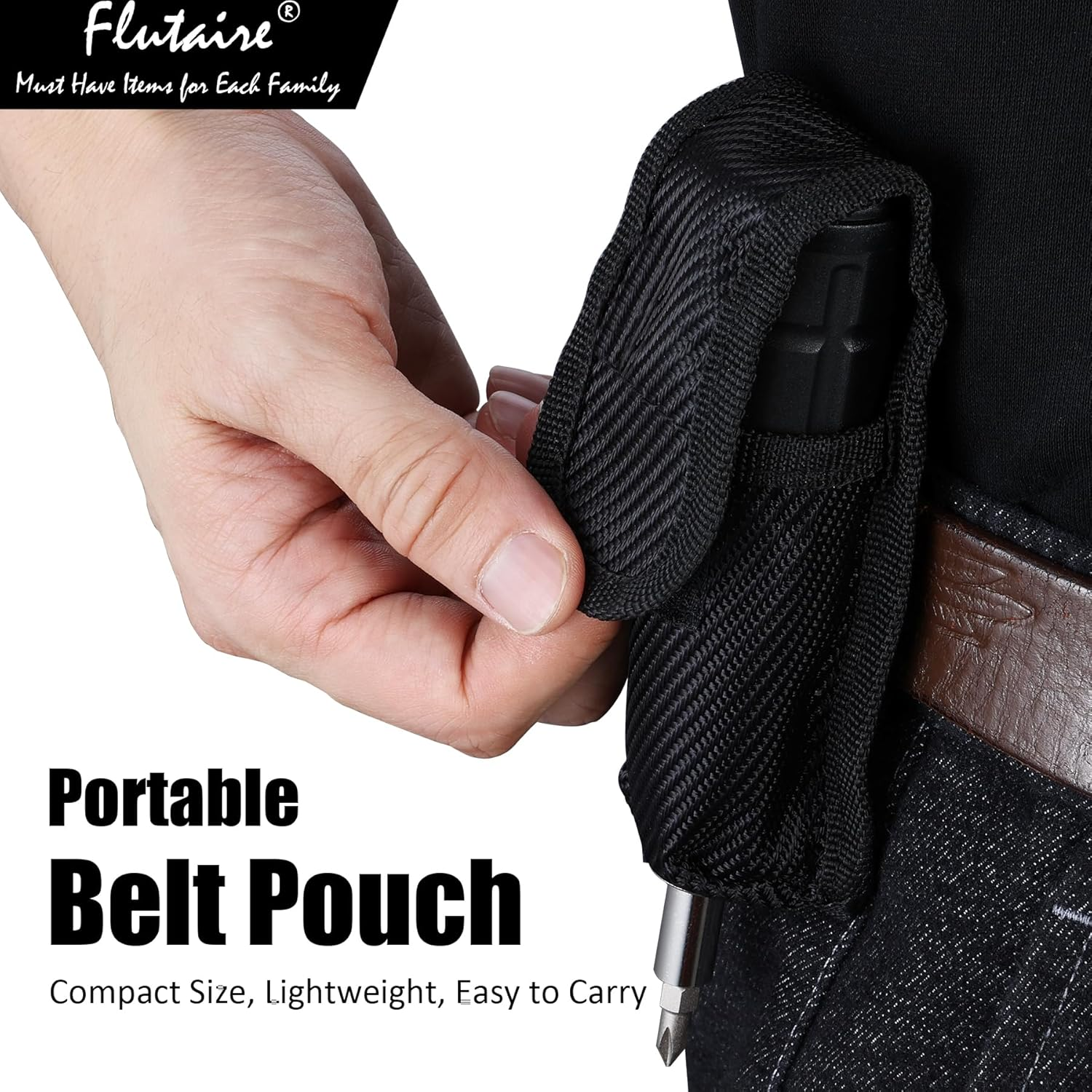 10-In-1 Multibit Ratchet Screwdriver, Multi Ratcheting Screwdriver Set with Phillips/Slotted/Torx/Hex Bits and 1/4-Inch Nut Driver, All in One Screw Driver Tool with Belt Pouch image number 3