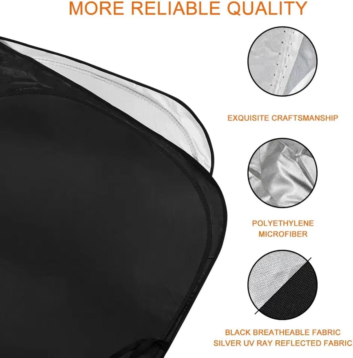 Fit for Ford Everest 2023-2025,Foldable Sun Shade,Black Car Windshield Upgrade Sunshaden,Automotive Interior Accessories image number 6