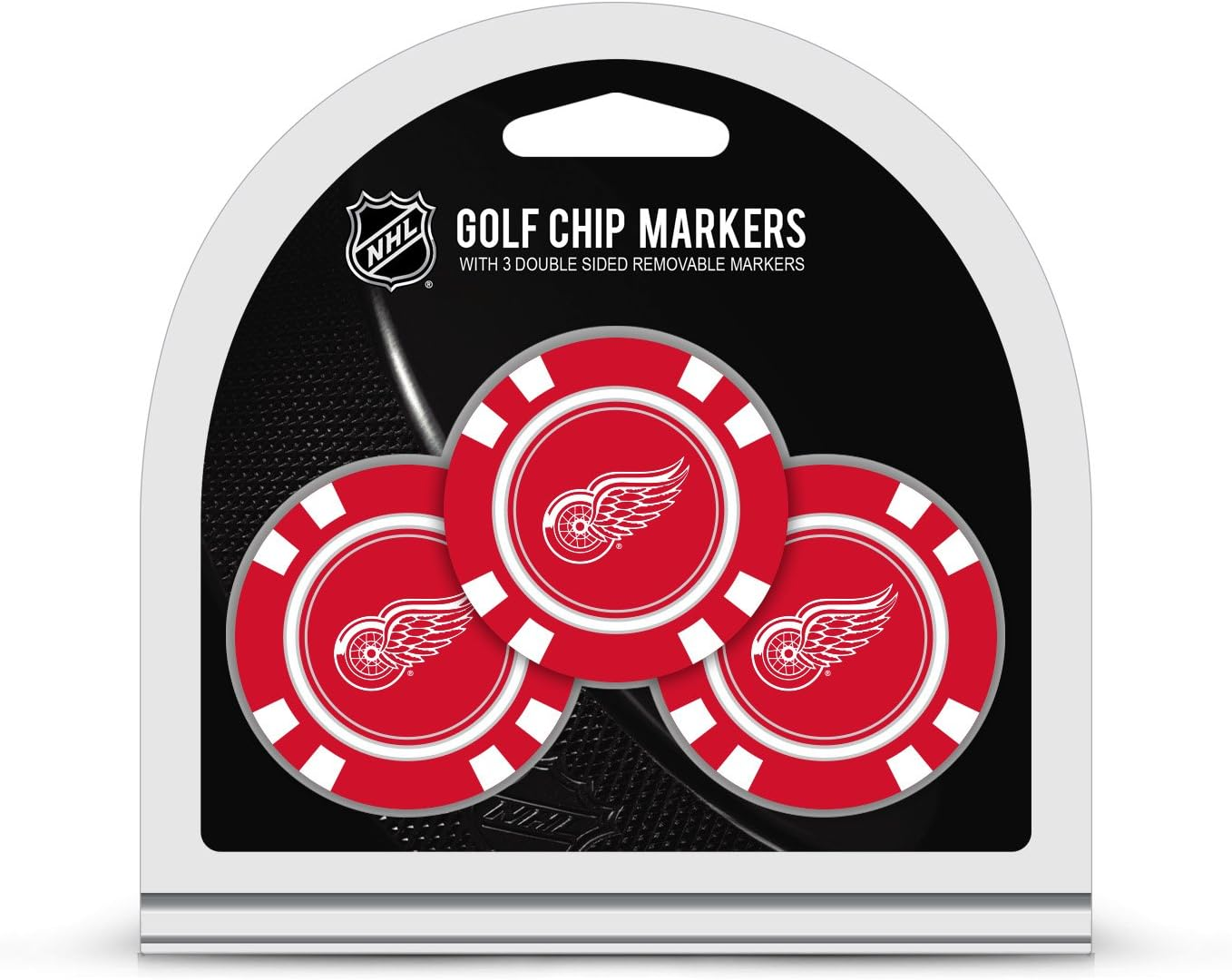 Team Golf NHL Golf Chip Ball Markers (3 Count), Poker Chip Size with Pop Out Smaller Double-Sided Enamel Markers image number 2