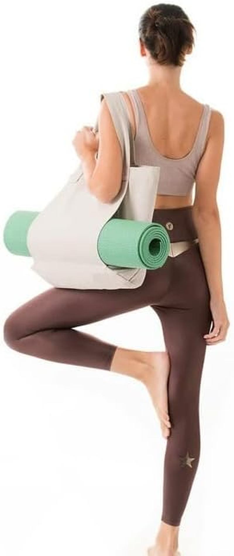Yoga Mat Bag with Pockets - Multi-Functional Canvas Tote for Women - Portable Gym Carrier with Mat Holder for Pilates and Daily Uses image number 2