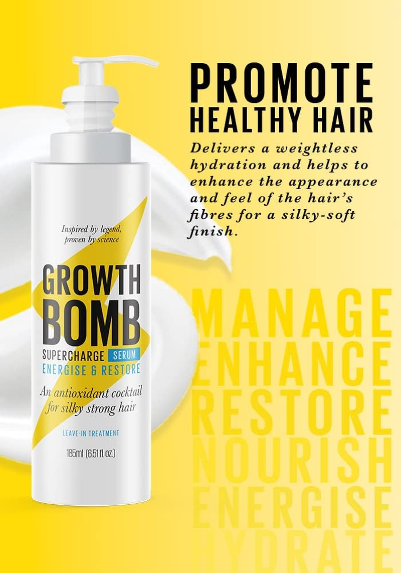 Growth Bomb Hair Growth Energise & Restore Antioxidant Cocktail Serum 185Ml image number 4