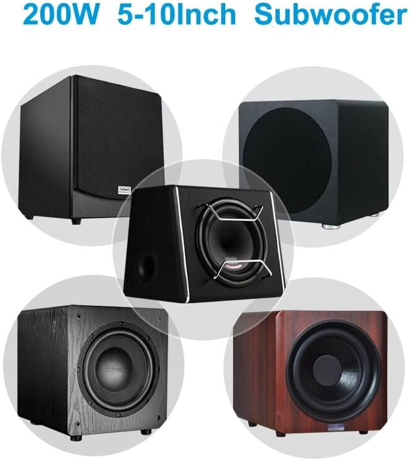 HOOCI 1 PCS 200W Bass Speaker 50Hz Subwoofer Frequency Divider Home Theater Hifi Stereo Bass DIY Car Audio Woofer Crossover Filter