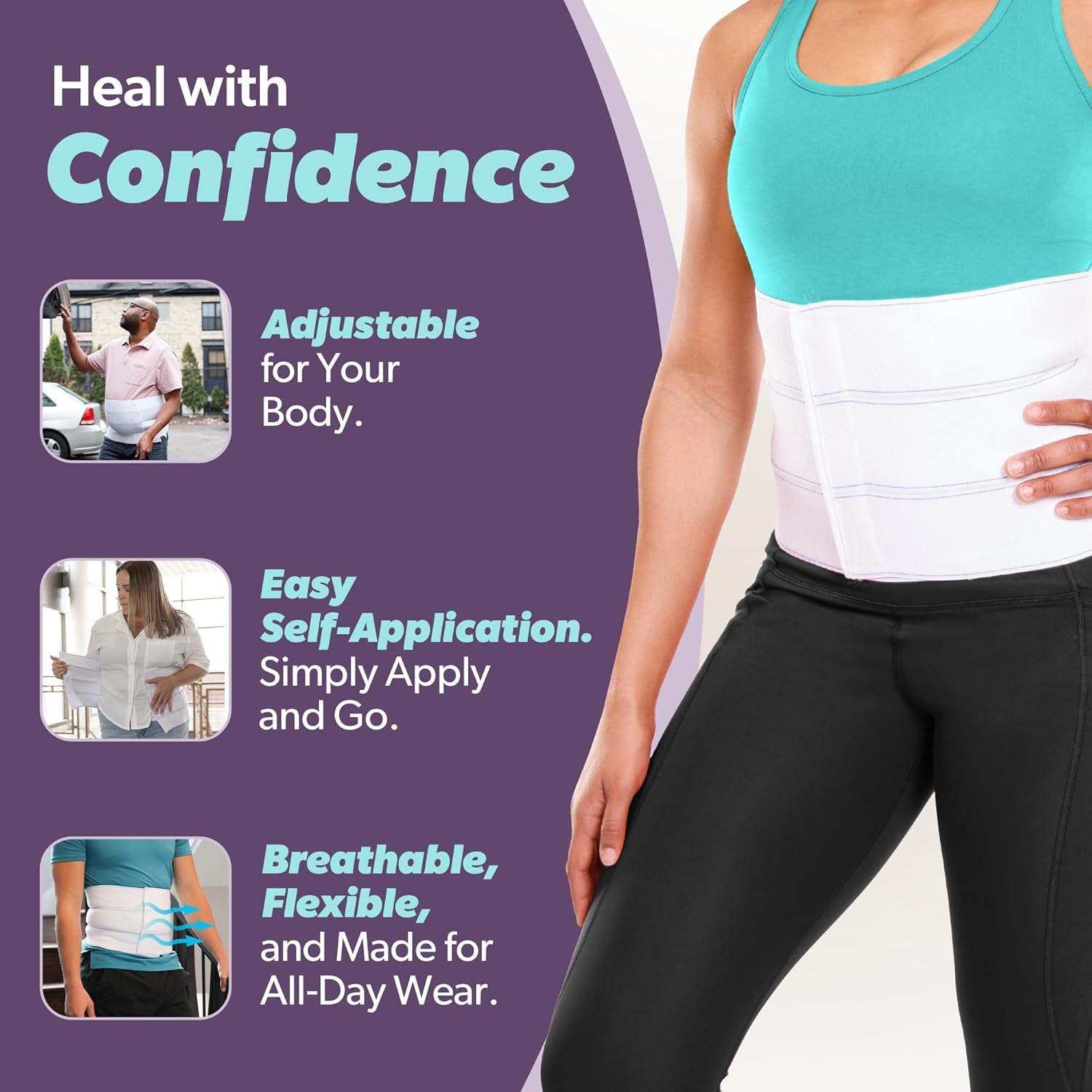 Braceability plus Size Bariatric Abdominal Binder -Fits 120Cm - 160Cm Circumference image number 1