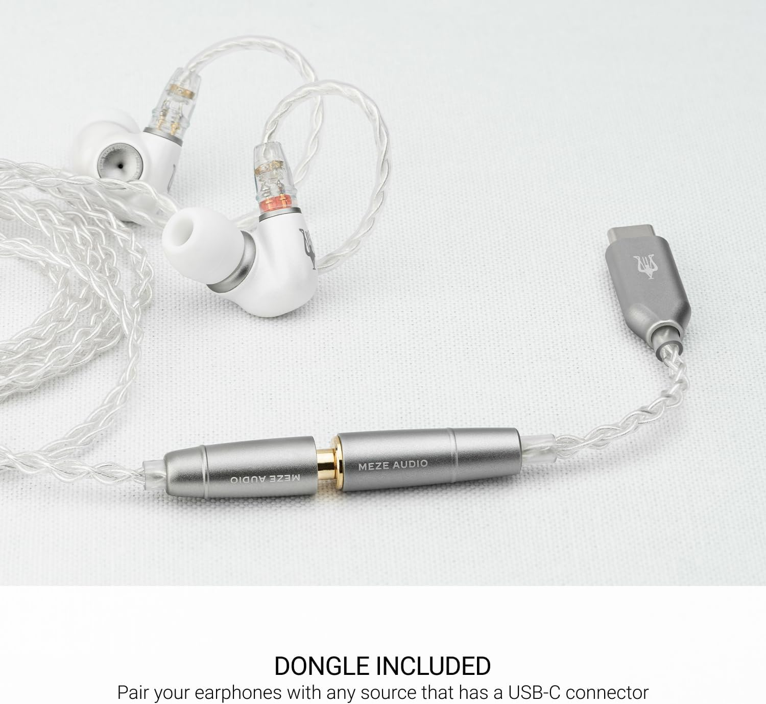 MEZE AUDIO Alba | Wired In-Ear Monitor Headphones for Audiophiles | USB-C Adapter Included | Widely Compatible | Noise Isolating | Ergonomic Metal Chassis image number 1