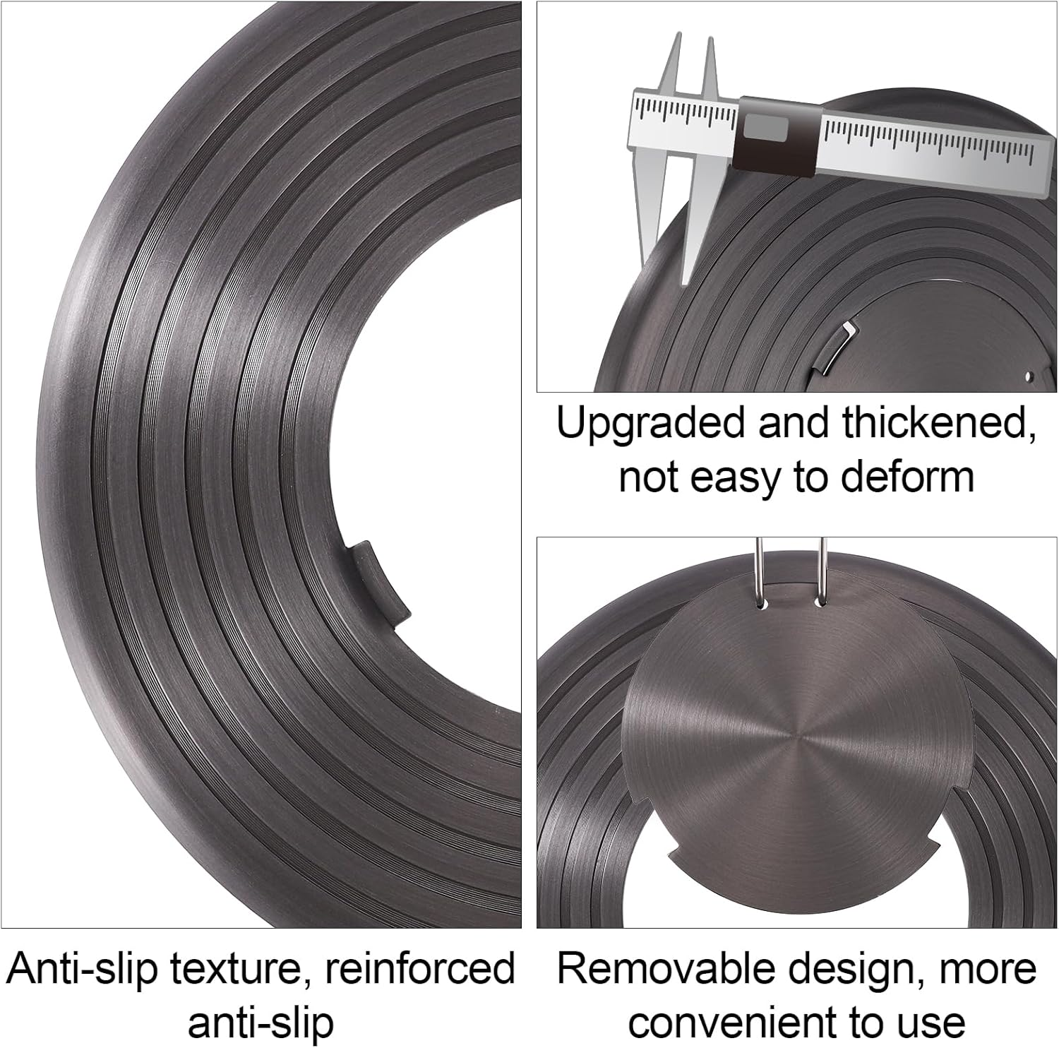 Lyreh Alloy Heat Conducting Plate, 10.24In Removable Gas Cooker Heat Conducting Plate Diffuser Tray with Removable Handle for All Kitchen Needs (Silver) image number 3