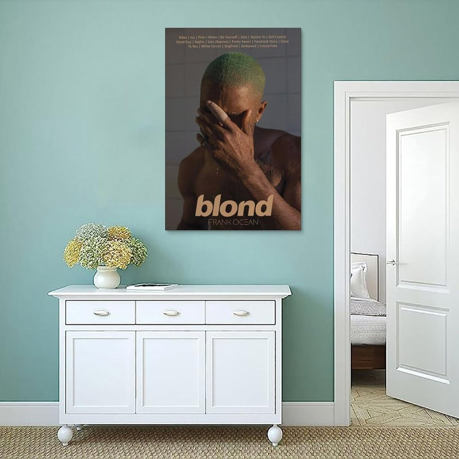Frank Poster Ocean Music Album Blond Poster Canvas Painting Wall Art Picture Home Decor Print for Bedroom Living Room Dorm Study Bar Office 12X18Inch(30X45Cm) image number 3