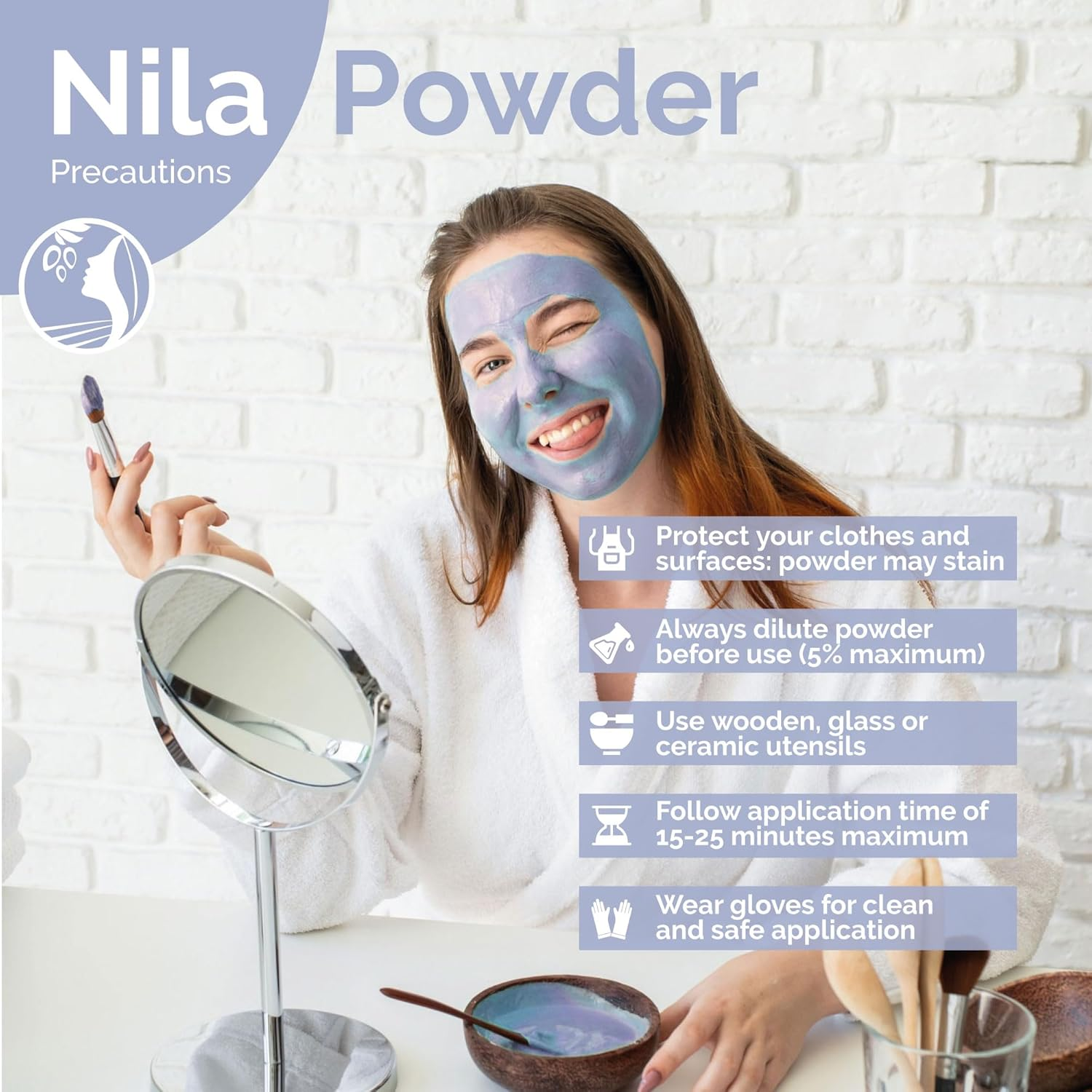 Fatima'S Garden Pure Nila Indigo Powder 50G - Natural Moroccan Face & Hair Care Powder for Exfoliating and Moisturizing image number 3
