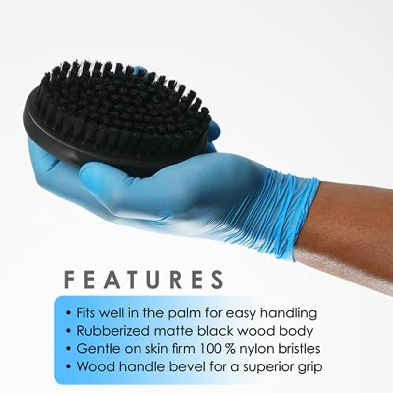 L3 Palm Brush - Fits Great in Palm for Superior Grip - Barber Supplies and Barber Accessories - Gentle for Comfort yet Firm for Brushing - Level Three Brush image number 1