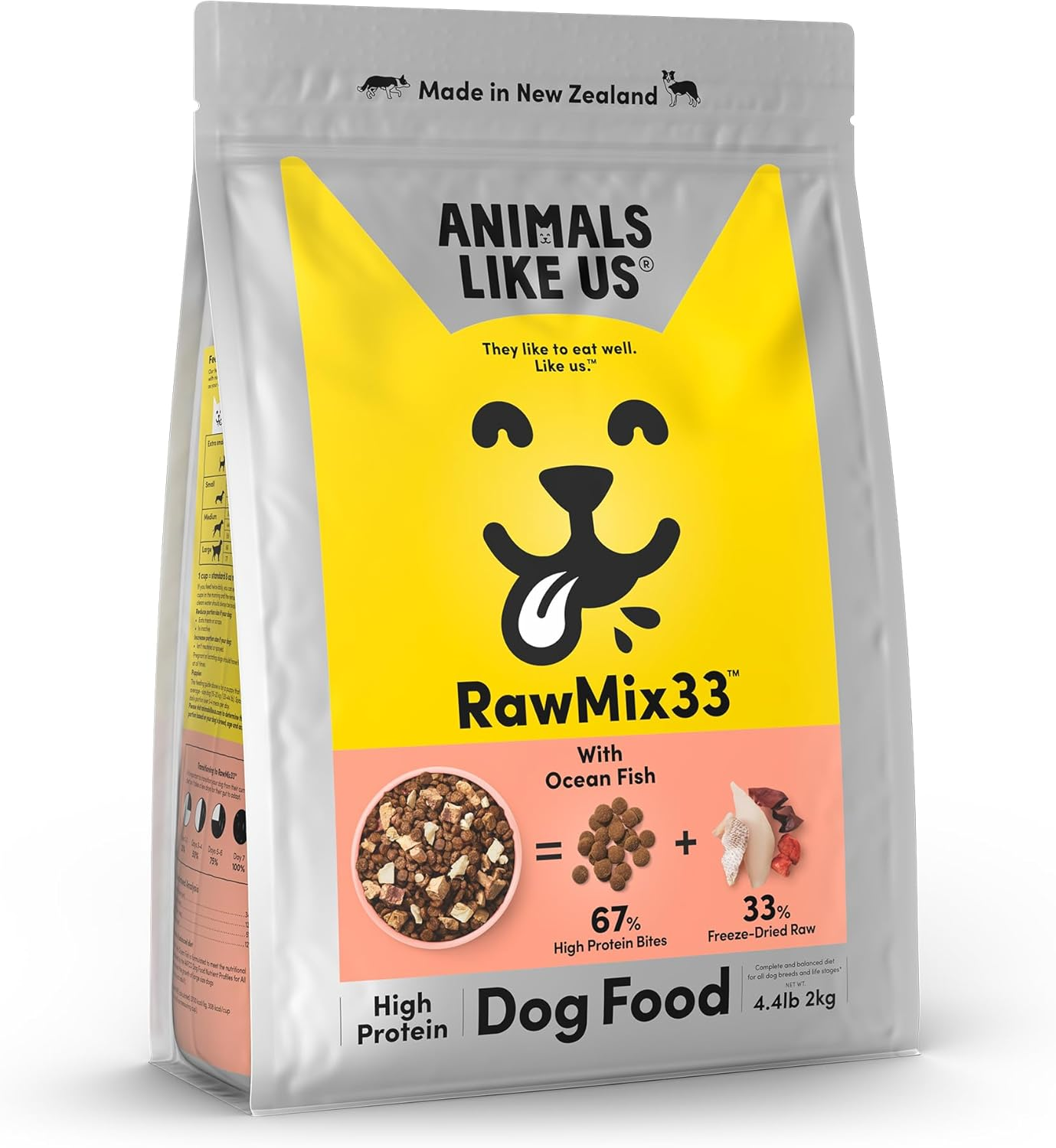 Rawmix33 Premium Freeze-Dried Raw Ocean Fish Recipe Dog Food, Protein Rich, Includes Kibble, Non-Gmo, No Wheat or Corn, 2Kg image number 1