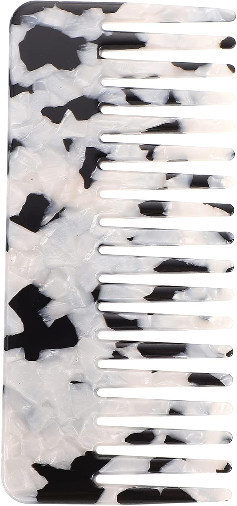 Kichvoe 1Pc Stylish Anti-Static Hair Comb Wide Tooth Detangler for Home Use for Smooth Thick Hair Comfortable Grip for Wet Dry Styling Unisex Design