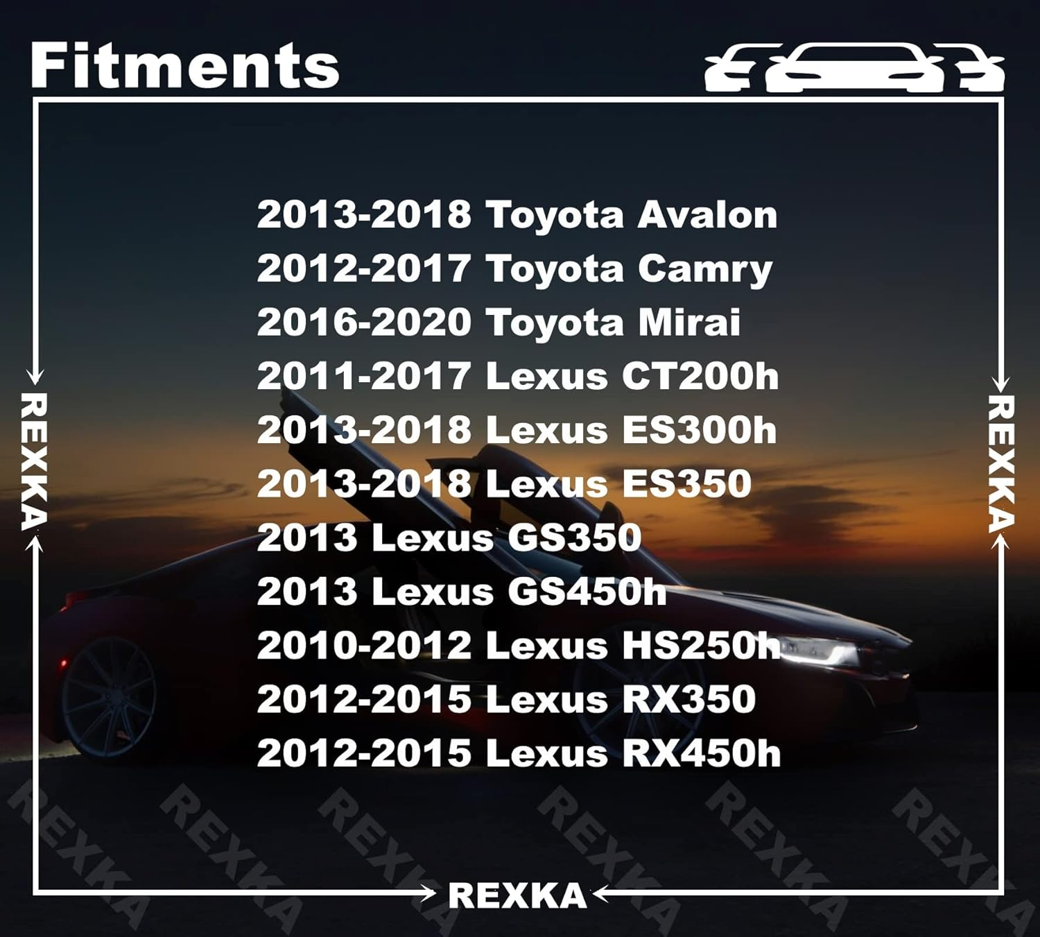 Rexka 5 Sets Front Bumper Cover Clips and Pin Retainer Fasteners for Toyota Lexus 47749-50090 53879-30040 Camry Avalon Ct200H Es300H ES350 GS350 RX350 Rx450H Hs250H image number 4