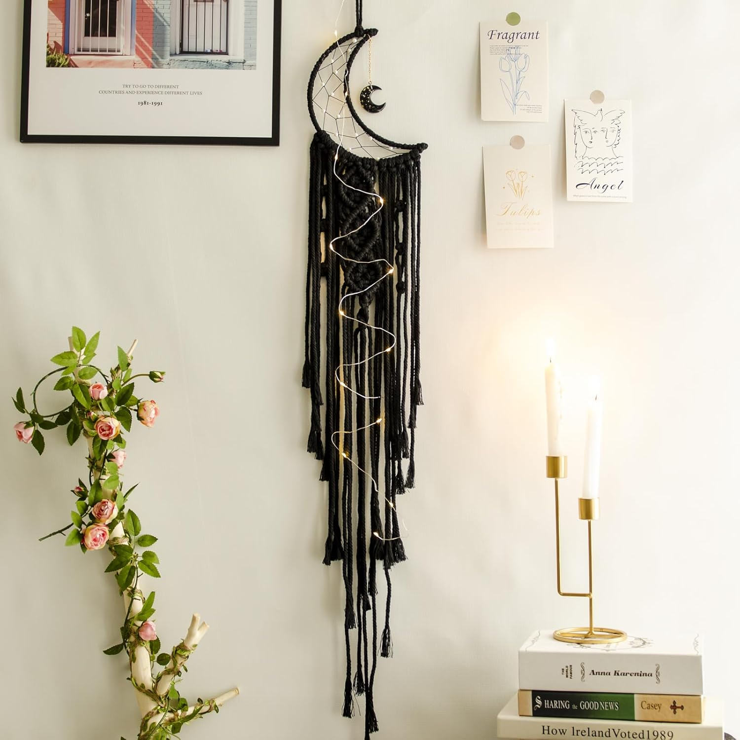 Dream Catcher, Moon Dream Catcher, Home Decor, Boho Dream Catcher, Girls Bedroom Decor Dream Catcher Wall Decor, Gifts for Teenager Girls Friends Gifts, Gifts for Women Gifts for Mom Purple