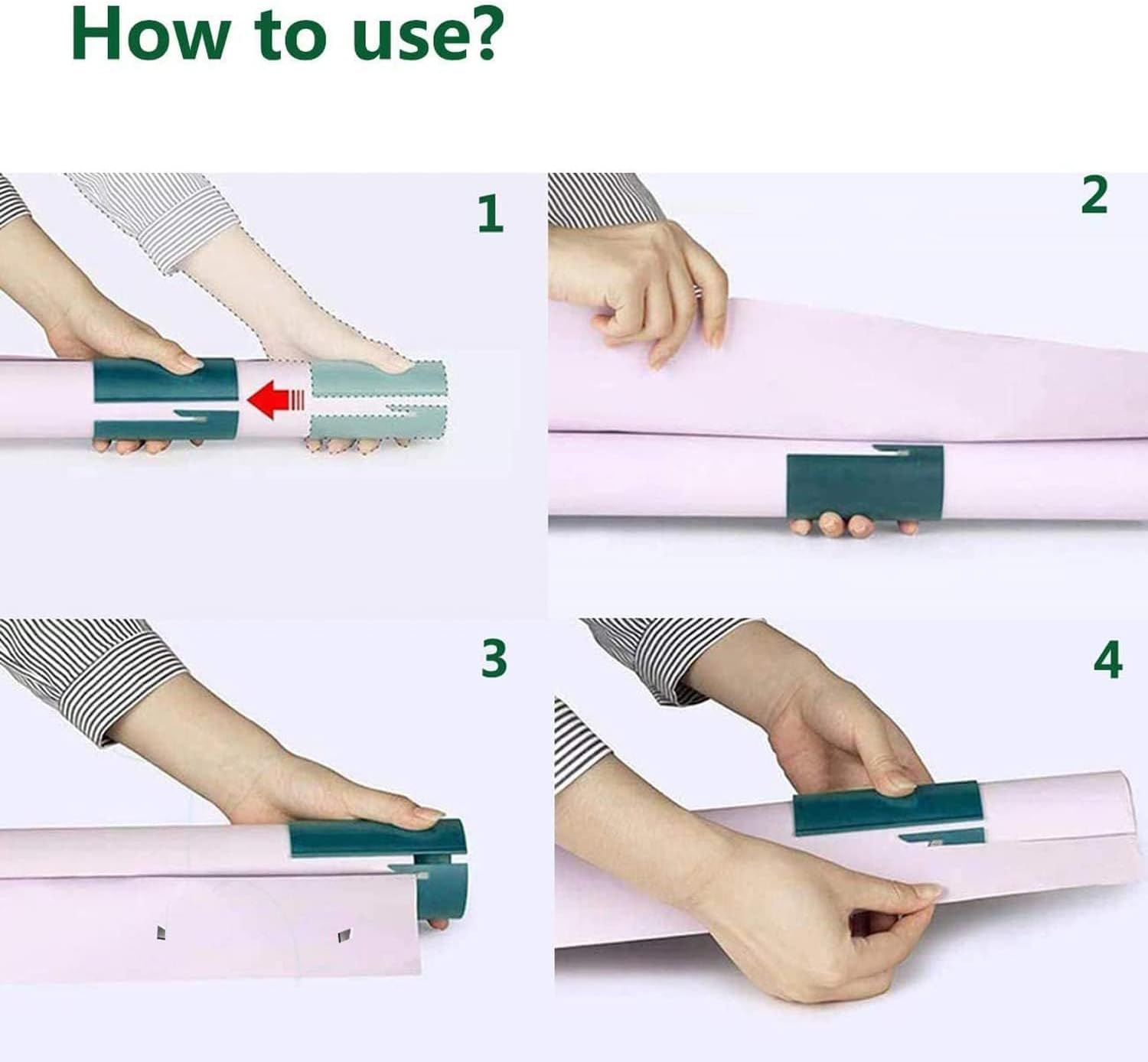 Wrapping Paper Cutter with Upgraded Sharper Blade, Sliding Paper Cutter Craft Seconds, Wrap Paper Cut Tools for Christmas & Birthday Gift