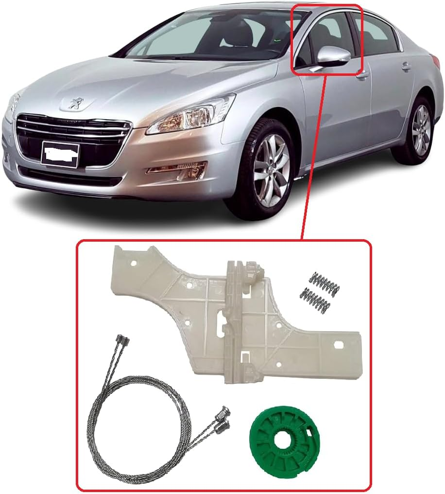 Twowinds - Window Regulator Repair Kit 9221GY Compatible with Peugeot 508 (From 2010) - Front Door Left (Driver Side) - Repair
