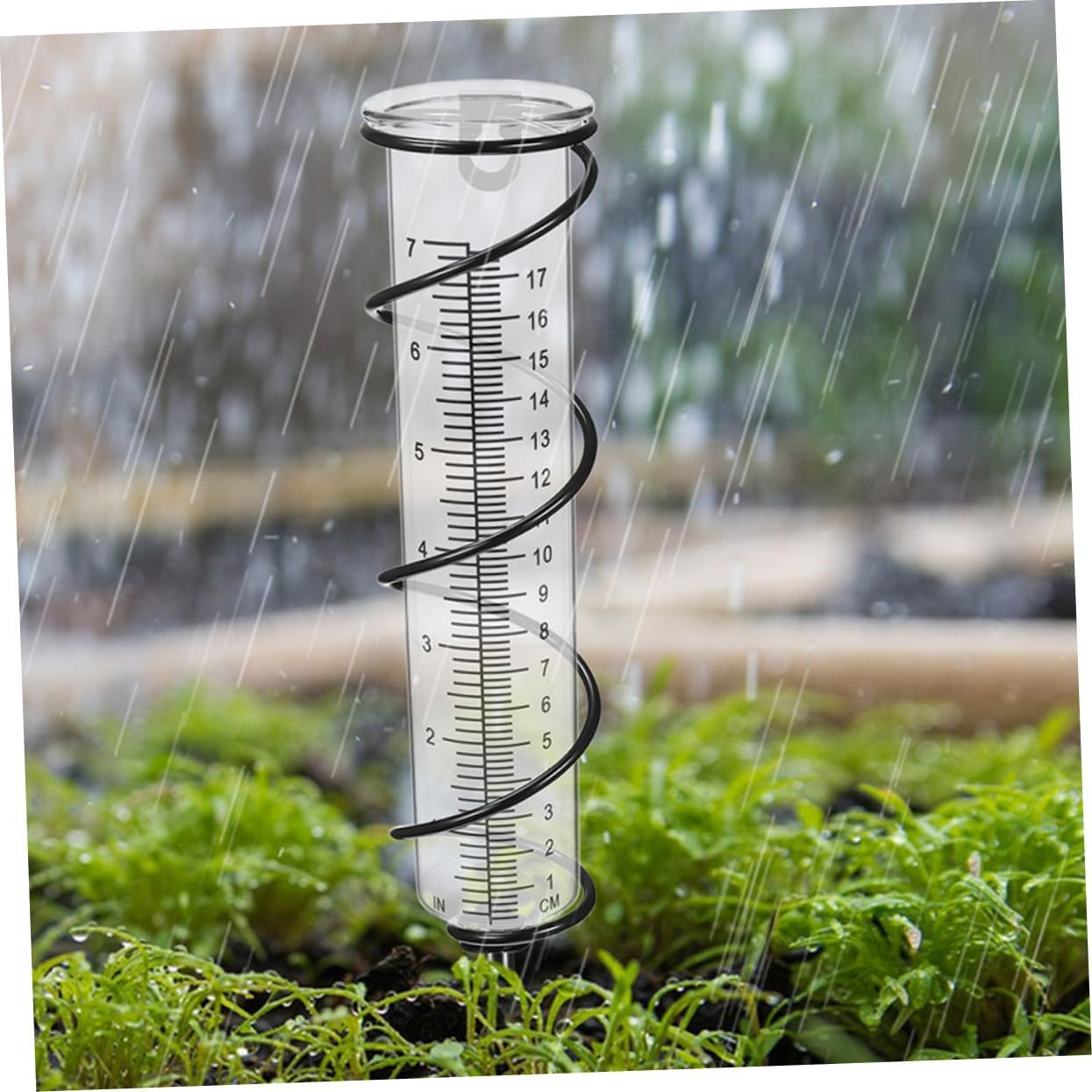 Jojofuny 2Pcs Plastic Rain Gauge Tubes Replacement for Outdoor Garden Lightweight Portable Rainfall Measurement Tools with Clear Visible Markings for Accurate Weather Tracking image number 5