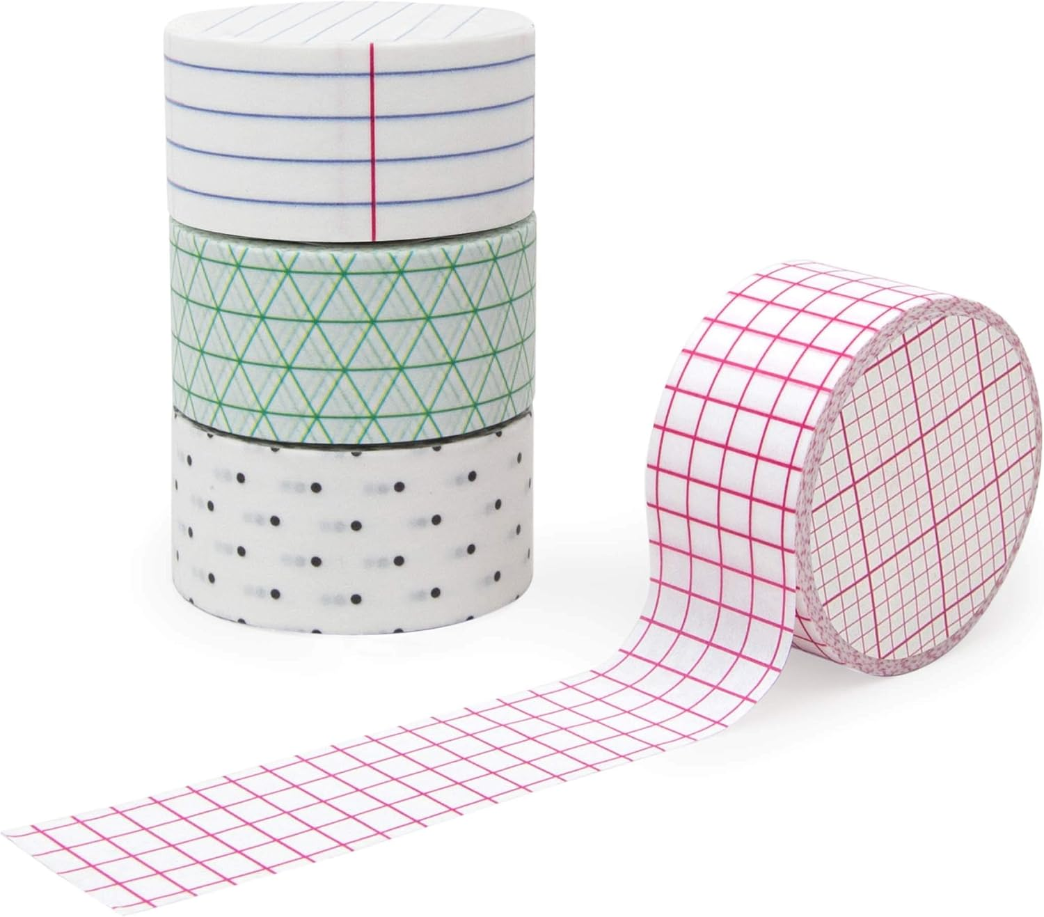 Suck UK Memo Washi Tape | Art Supplies | Decorative Paper Masking Tape | Coloured Adhesive Tape | Set of 4 Cool Selotape Rolls | Craft Supplies | Scrapbooking Accessories | Japanese Stationery image number 5