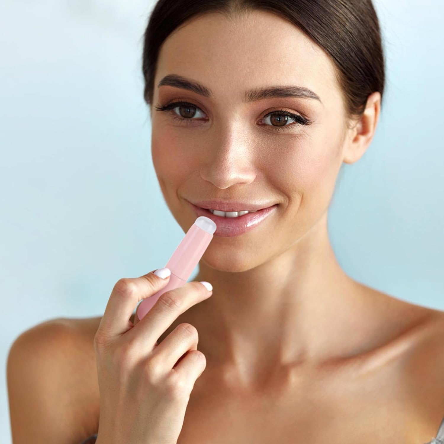 6 Pcs Silicone Lip Brushes, Portable round Head Lip Brush Applicator with Cap and Chrome Applicator for Nails, Multipurpose Silicone Makeup Brush for Lipstick, Concealer, Nail Polish (3 Colors) image number 1