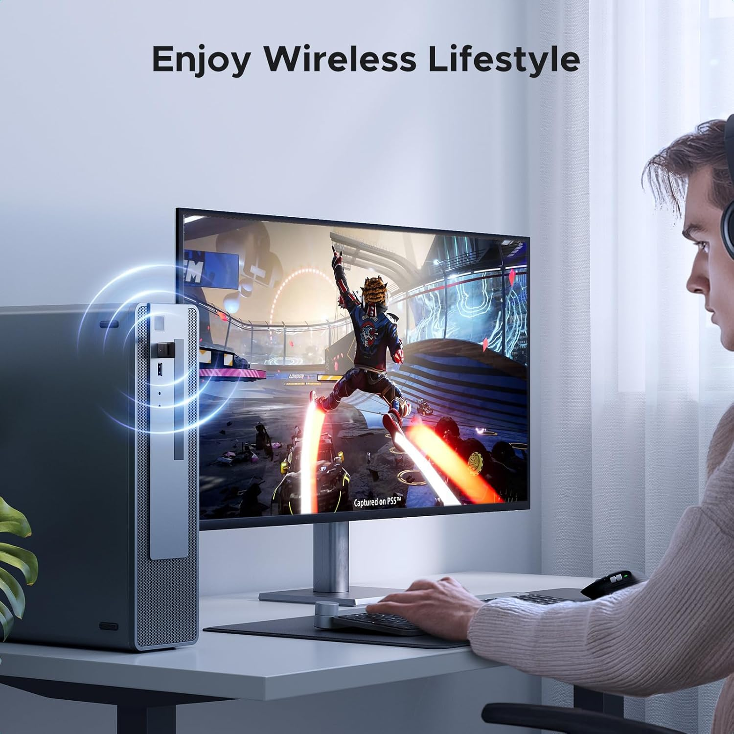 UGREEN USB Bluetooth Adapter for PC, Bluetooth 6.0 Dongle Receiver EDR & BLE, Plug & Play for Windows 11/10/8.1, for Headphone/Keyboard/Mouse/Speakers/Printer image number 2