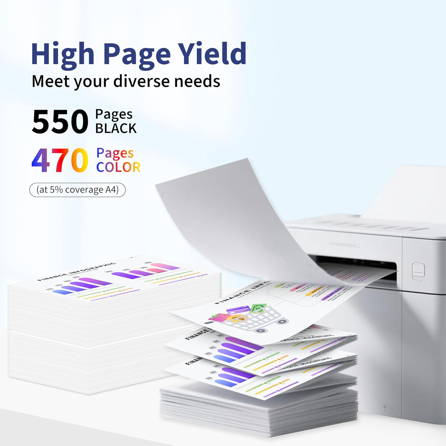 Zoyood 503XL Ink Cartridge Replacement for Epson 503 T503XL T503 503-I Ink Cartridges Combo Pack Work with Epson Expression Home XP-5200 XP5200 Workforce WF-2960 WF2960 Printer (4 Pack) image number 4